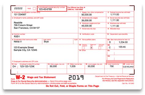 W2 Form 2022 Printable