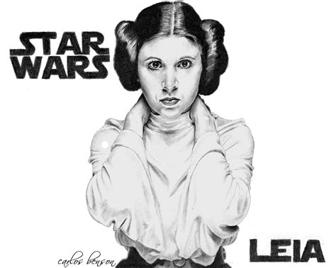 Princess Leia drawing by carlos benson, Star Wars Art | War art, Star wars art, Princess leia