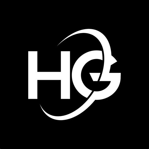 diseño del logotipo de la letra hg. icono del logotipo hg de letras ...