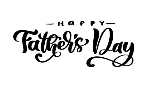 Happy Father s Day lettering black vector calligraphy text. Modern ...