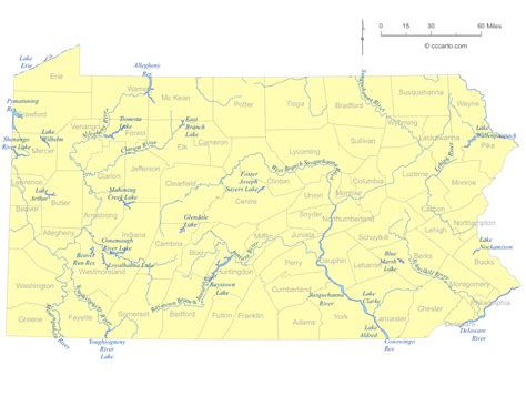 Pennsylvania’s Rivers and Lakes - CCCarto.com