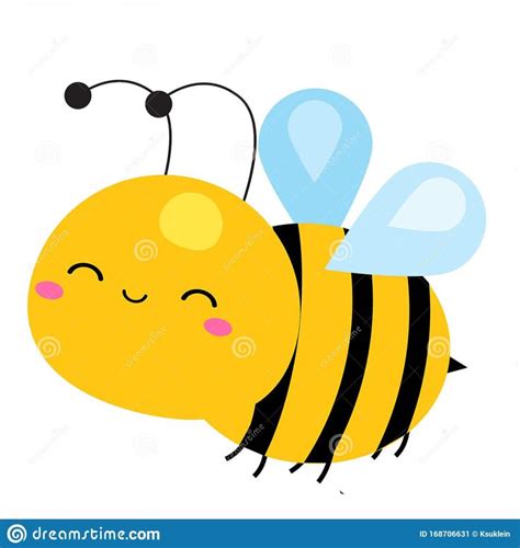 Cartoon Bee. Cute Insect Character Stock Vector - Illustration of characters, kids: 168706631 in ...
