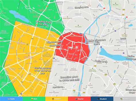 Poznan Neighborhood Map