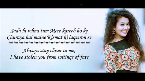 Mile Ho Tum Humko Neha Kakkar Tony Kakkar Lyrical Video With Translation - YouTube