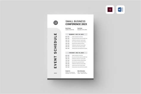 Event Schedule Template MS Word Template Conference Meeting Agenda ...