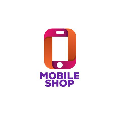 Mobile shop logo template with phone 7655546 Vector Art at Vecteezy