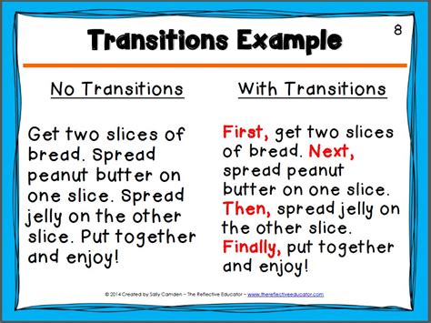 Transitions: Linking Ideas Together - The Reflective Educator