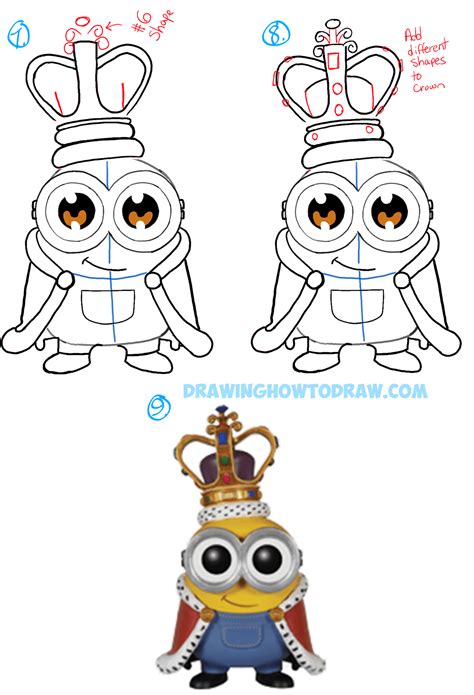 How to Draw Cute Chibi King Bob from The Minions Movie with Easy ...