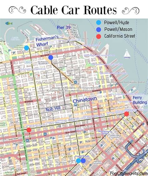 Printable San Francisco Cable Car Map