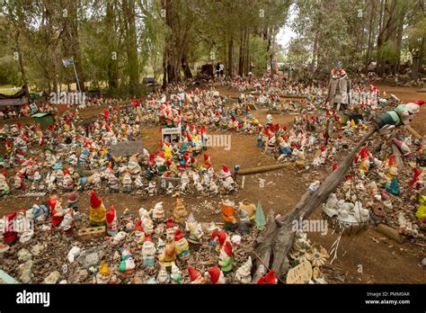 Gnomesville before the Great Gnomesville Flood of 2018 Stock Photo - Alamy