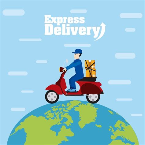 Premium Vector | Express delivery courier cartoons