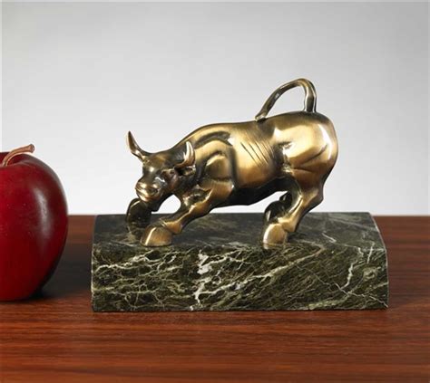 Stock Market Bull Statue | Brass Stock Market Bull | Bull Figurine