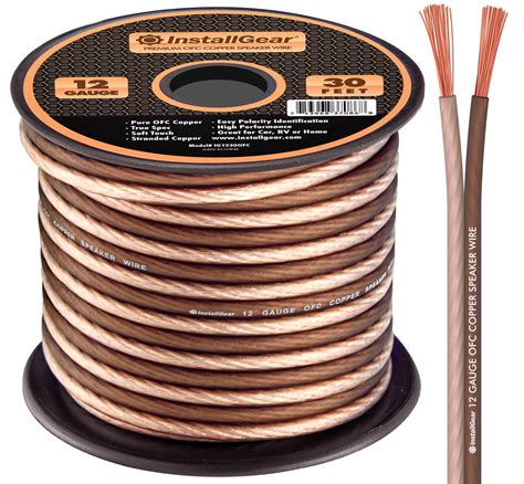 InstallGear InstallGear 12 Gauge Speaker Wire - 99.9% Oxygen-Free Copper - True Spec and Soft ...