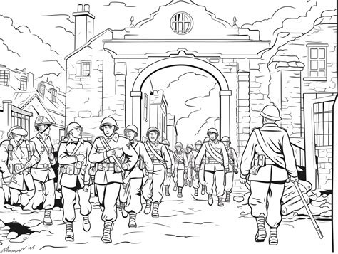 Coloring A Piece Of D Day History - Coloring Page