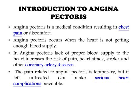 PPT - Angina pectoris : causes, symptoms, diagnosis and treatment PowerPoint Presentation - ID ...