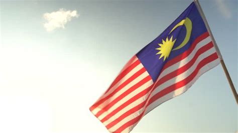 flag malaysia beautiful 3d animation alpha Stock Footage Video (100% ...