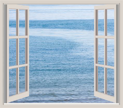 Ocean Through Window Frame Free Stock Photo - Public Domain Pictures