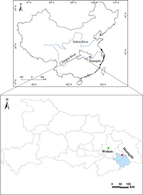 Location of the sampling site at Huangshi, China | Download Scientific ...