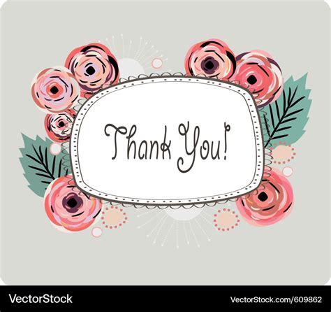 Thank you card Royalty Free Vector Image - VectorStock