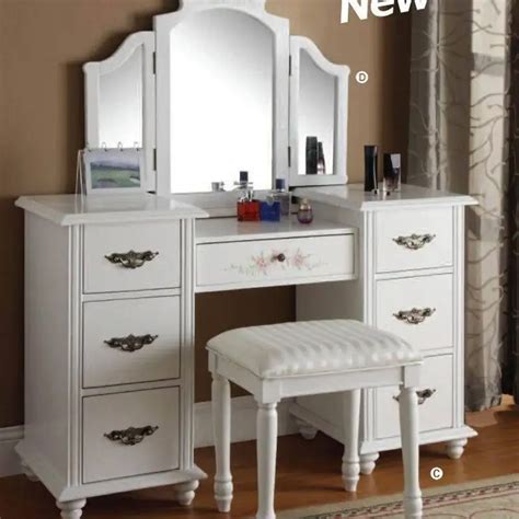 European rustic wood dresser bedroom furniture mirror vanity set white ...