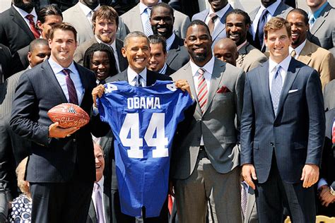 New York Giants celebrate Super Bowl win at White House