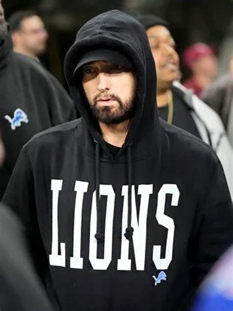 Eminem Lions Hoodie | Detroit Lions Eminem Black Hoodie