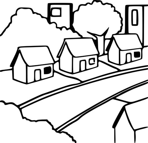 Neighborhood Clip Art Black And White