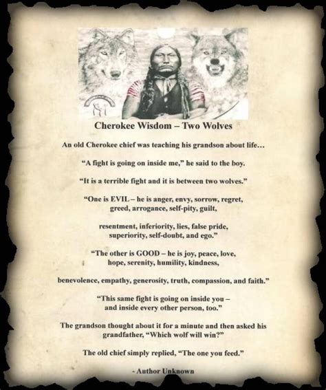 CHEROKEE WISDOM: TWO WOLVES — Women's Federation for World Peace USA