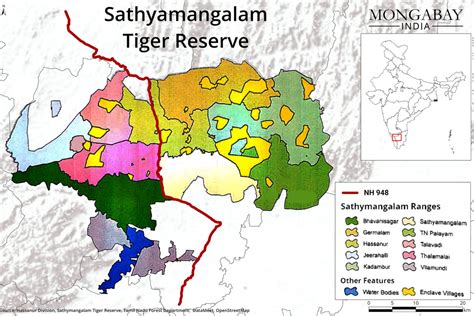 Sathyamangalam Forest Map