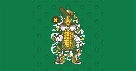 Funny Corn Man Cartoon - Corn Cartoon - Sticker | TeePublic