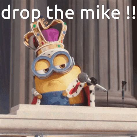 Mike Drop Funny GIF - MikeDrop Funny Minions - Discover & Share GIFs