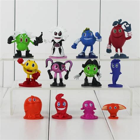 Cool 12pcs Pac Man and the Ghostly Adventures Pixels pacman pvc figure ...