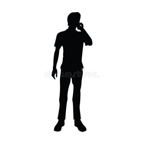 Phone Silhouette Man Stock Illustrations – 7,944 Phone Silhouette Man ...