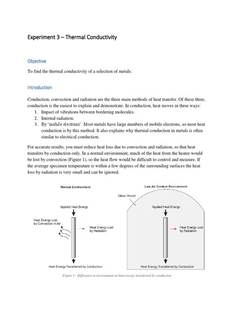 Experiment 3 - Thermal Conductivity | PDF | Thermal Conduction ...