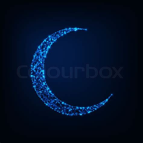 Blue Crescent Moon Wallpaper