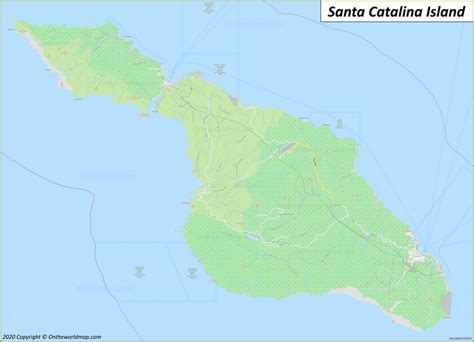 Santa Catalina Island Map | California, U.S. | Maps of Santa Catalina ...