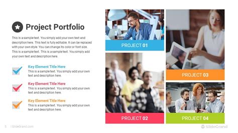 Project Portfolio PowerPoint Presentation Template Design - SlideGrand