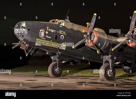 Handley Page Halifax WW2 bomber - Friday 13th Stock Photo - Alamy