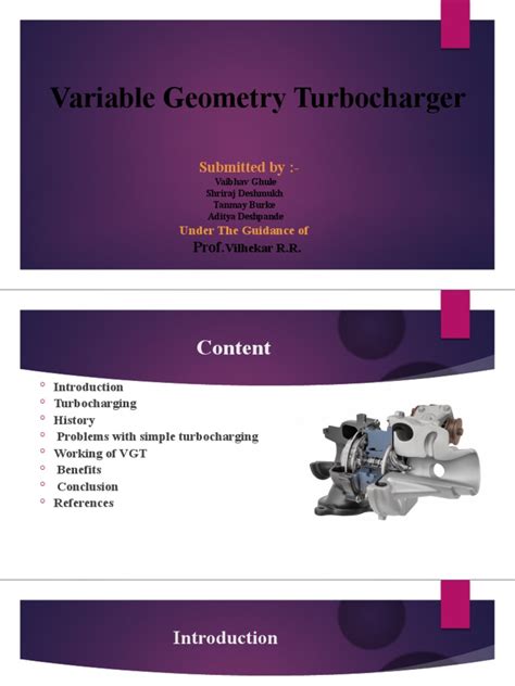 On Variable Geometry Turbocharger | PDF | Turbocharger | Engines