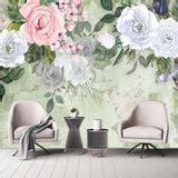 Custom Wallpaper Mural Retro Style Floral Wallcovering | BVM Home