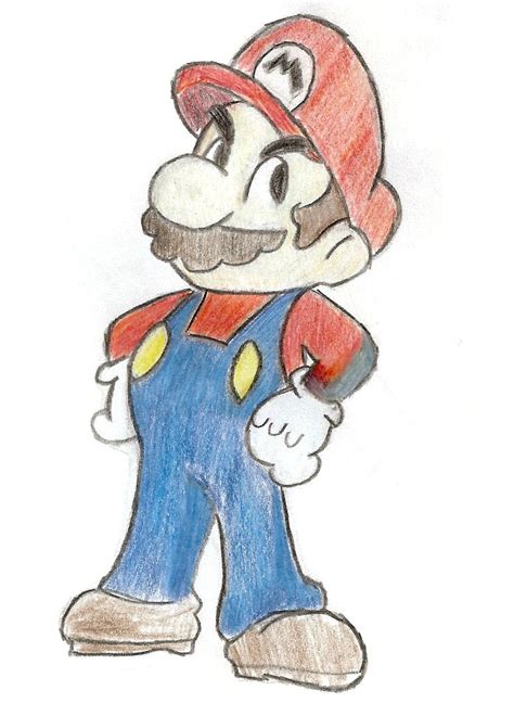 mario hand drawn by Abbalyer on DeviantArt