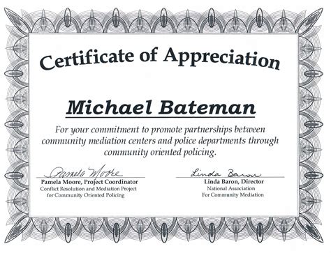 Examples Of Certificate Of Appreciation Wording at Ruth Johnson blog