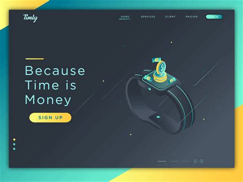 Because Time Is Money Banner Design Inspiration, Ui Inspiration, Website Layout, Web Layout, Ux ...