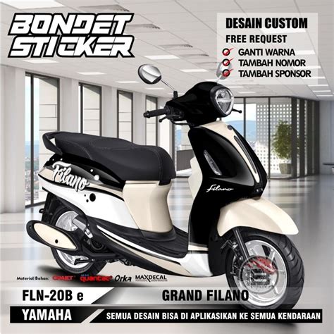 Jual Stiker Decal Yamaha Grand Filano Full Body FLN-20B-E | Shopee Indonesia