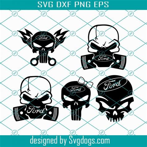 Ford Car Stickers SVG, Skull Svg, Trending Svg