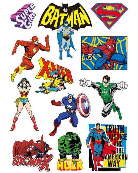 Superhero Sticker, 12pcs, Laptop Sticker, Suitcase Sticker, Skateboard Stickers, Decorative ...