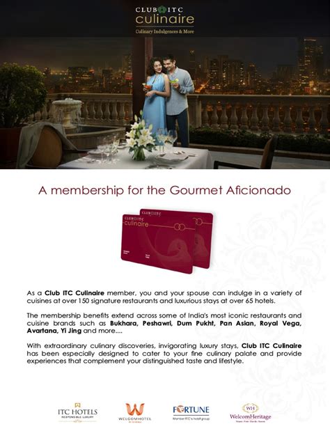 ITC Club Membership | PDF | Restaurants | Food And Drink