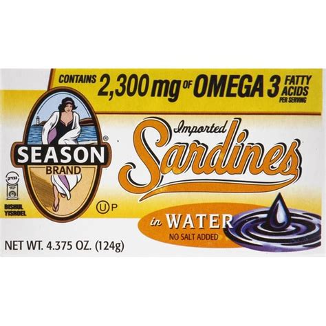 Season Sardines, Imported, in Water (4.375 oz) from Kroger - Instacart