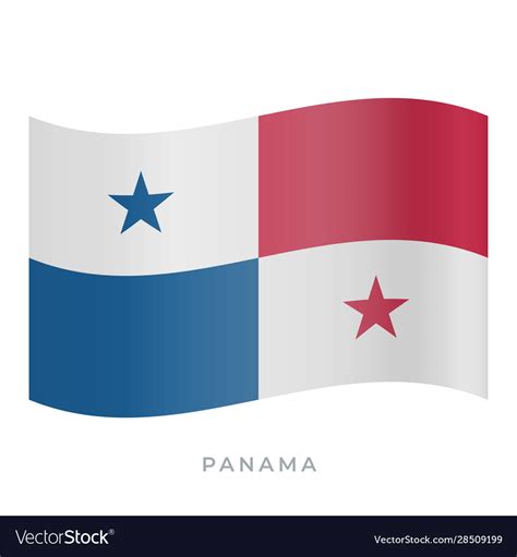 Panama waving flag icon Royalty Free Vector Image