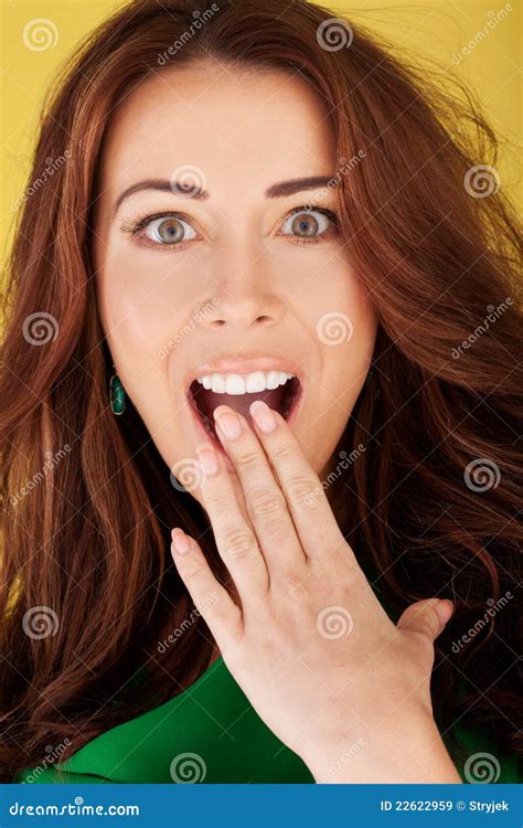 Beautiful Woman With Shocked Expression Royalty Free Stock Images ...